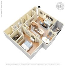 1 Bed 1 Bath 946 SqFt (885 Net) 0837 floor plan